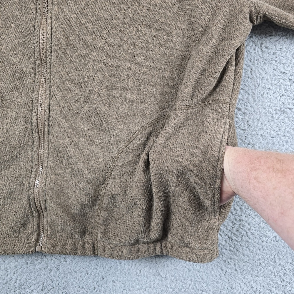LL Bean Sweater Fleece Full Zip Mens Large Brown‎ Heavy Weight - Picture 6 of 13